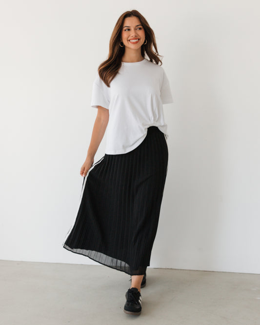 PLEATED MIDI SKIRT