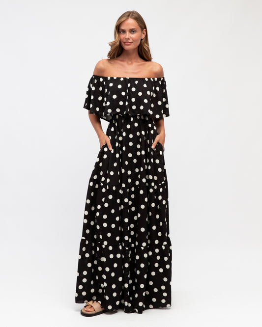 SPOT OFF SHOULDER MAXI