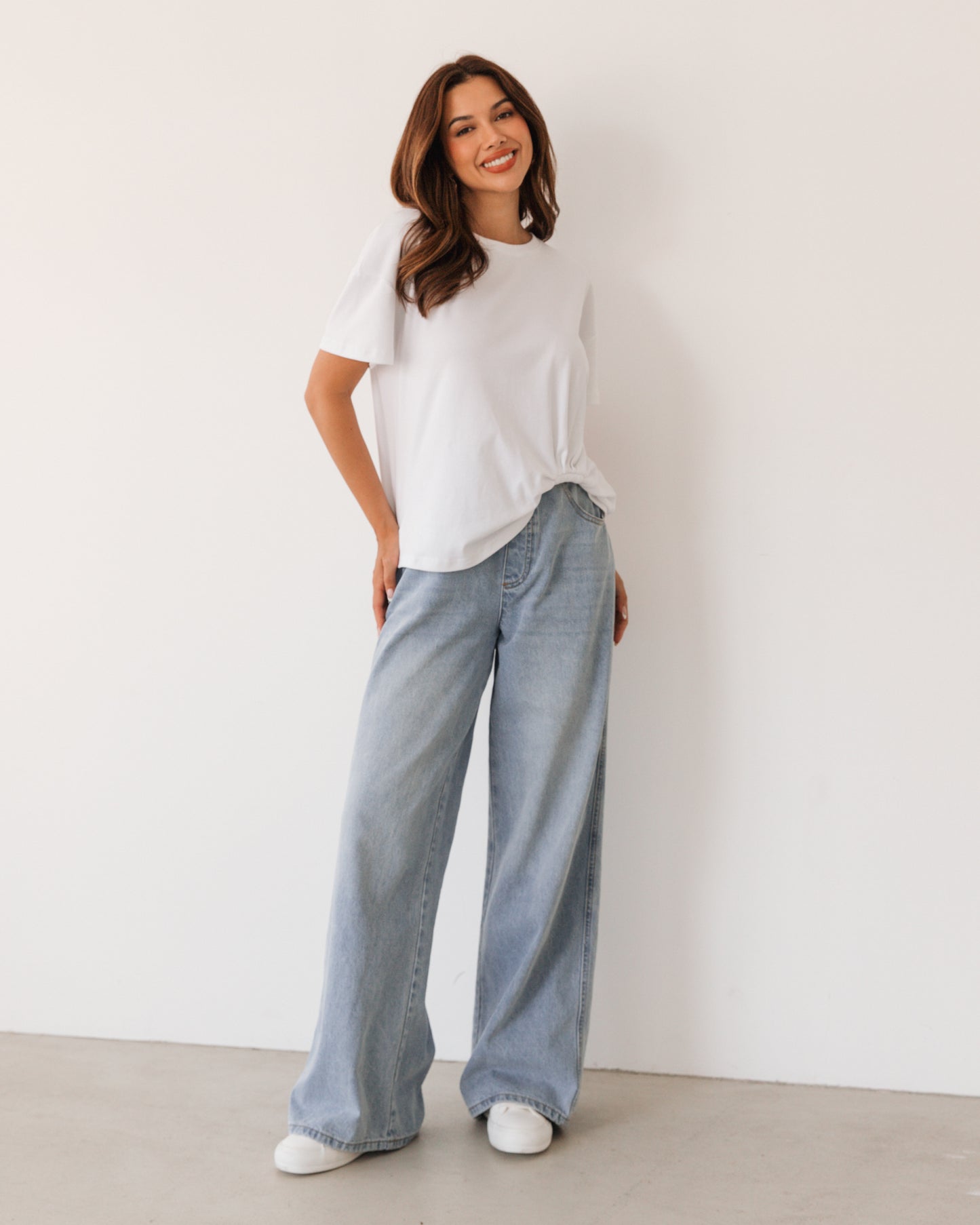 TIE WAIST DENIM PANT
