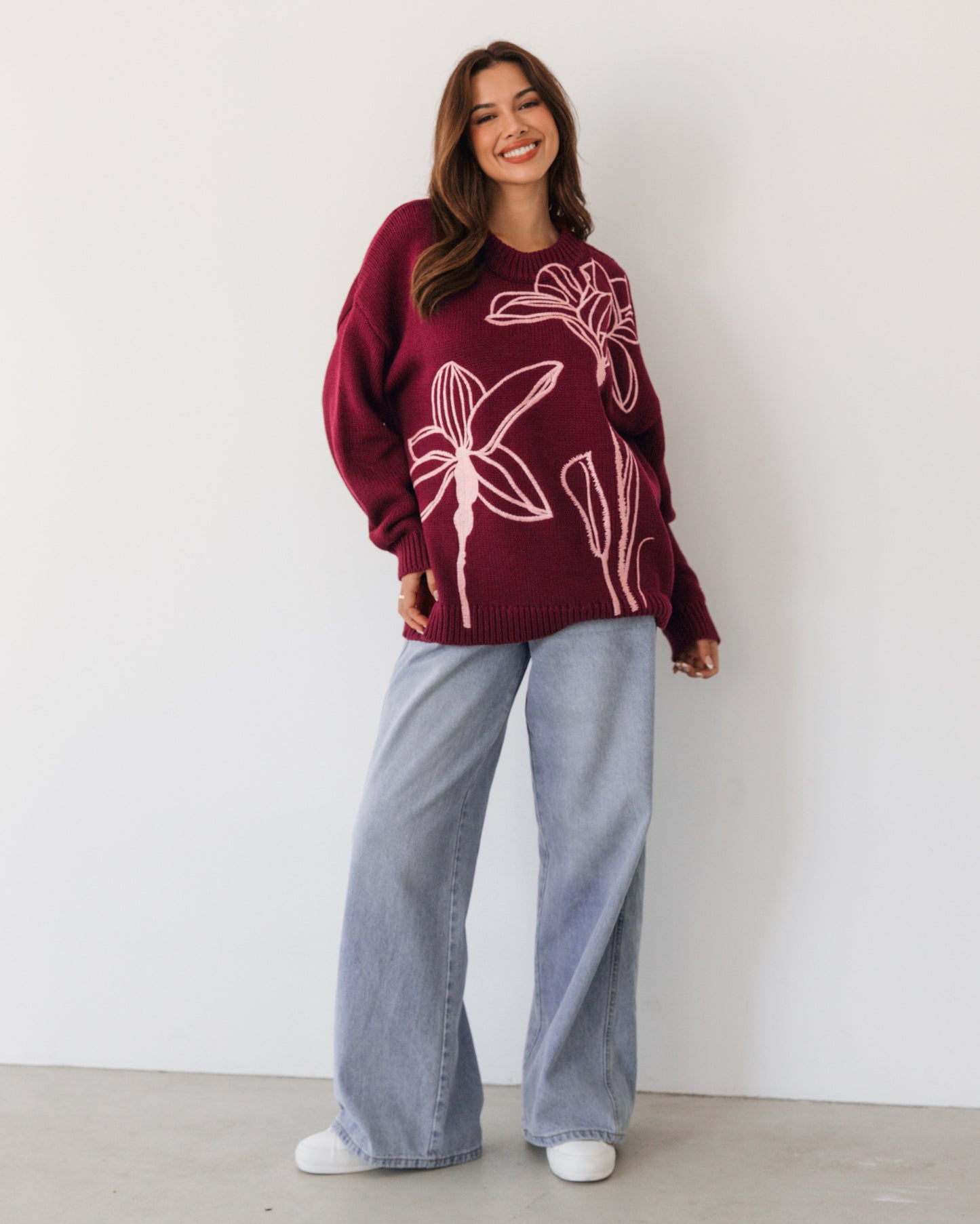 FLORAL KNIT JUMPER