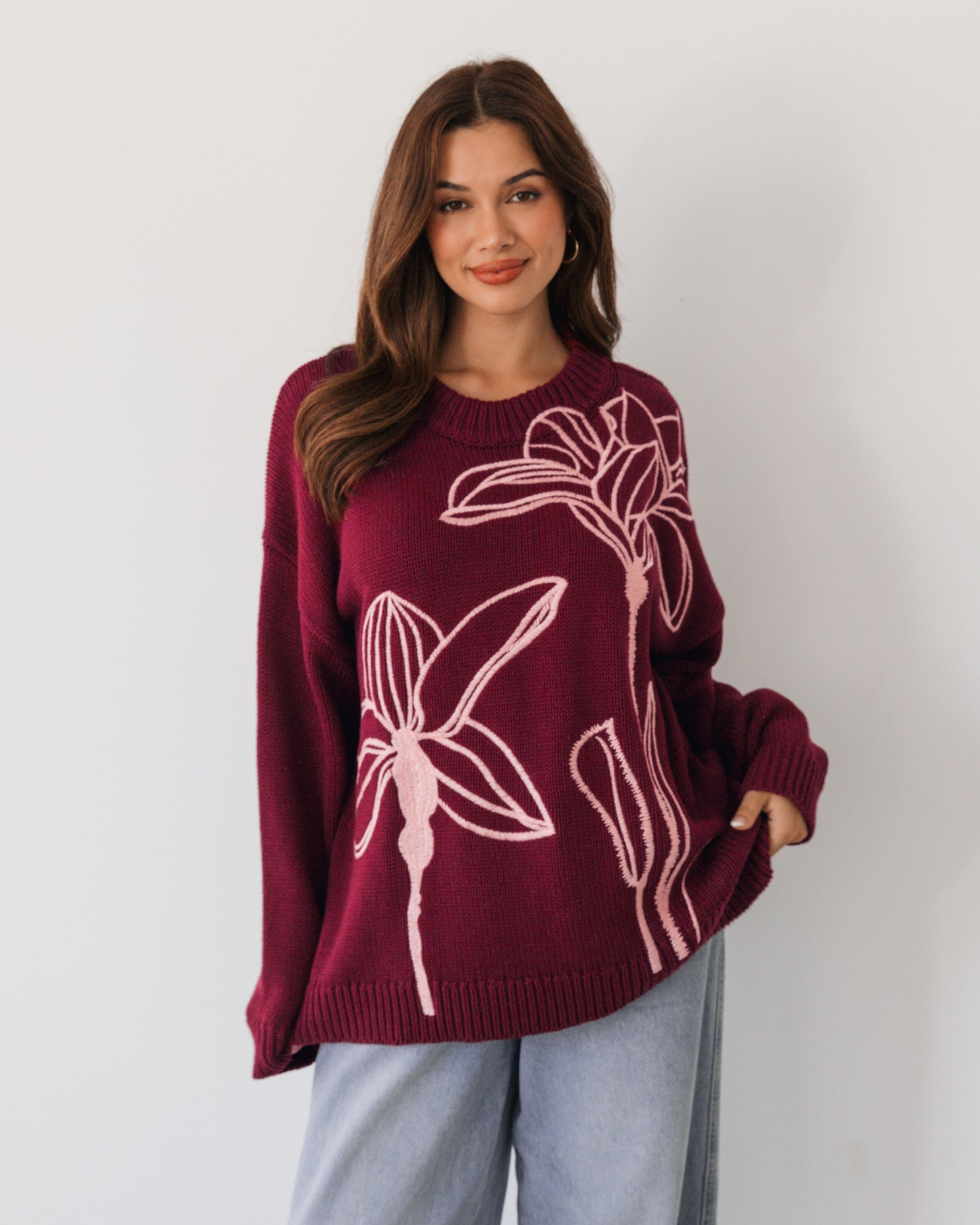 FLORAL KNIT JUMPER