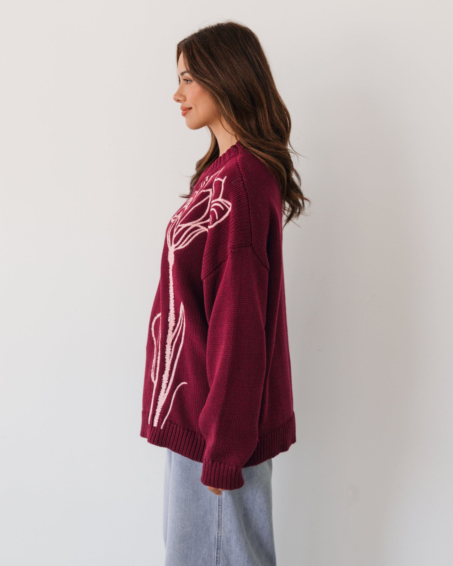 FLORAL KNIT JUMPER