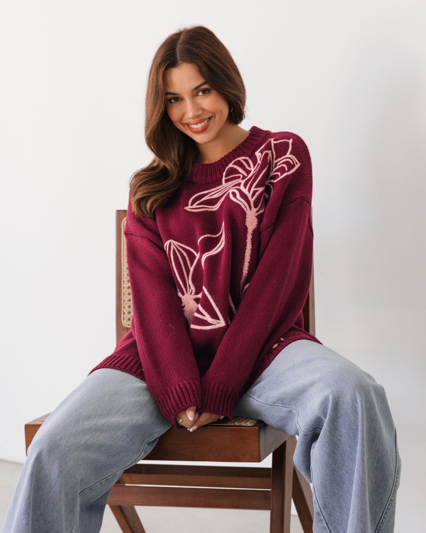 FLORAL KNIT JUMPER