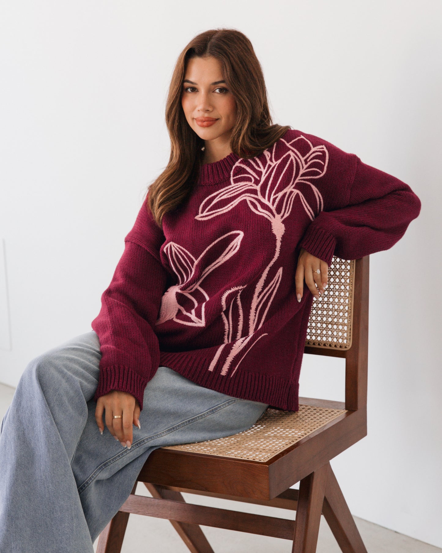 FLORAL KNIT JUMPER