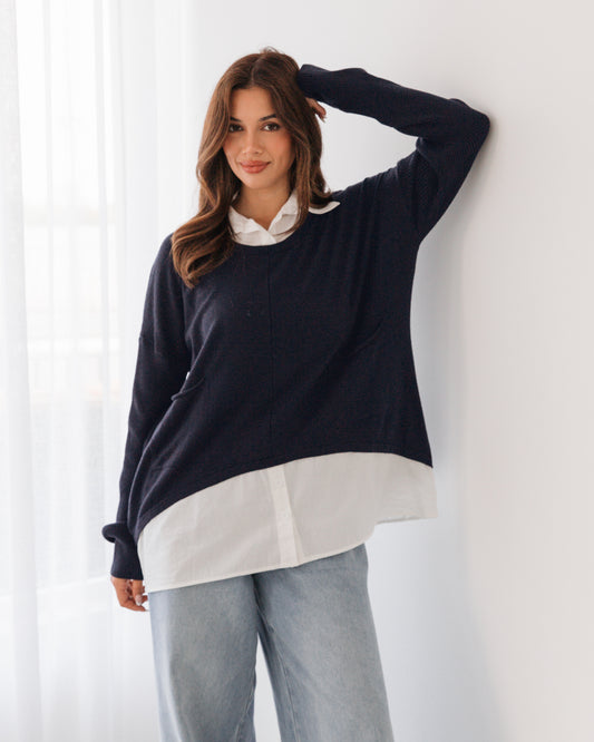 LAYERED KNIT JUMPER