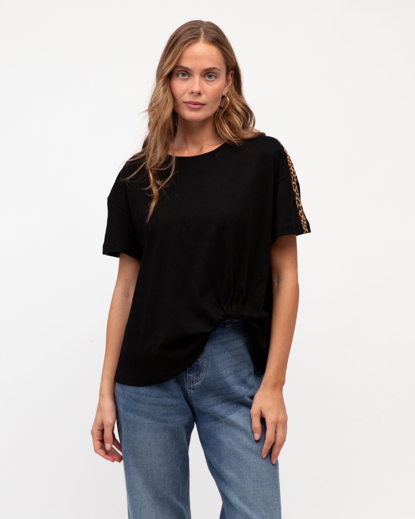 LEOPARD TRIM EASY TUCK