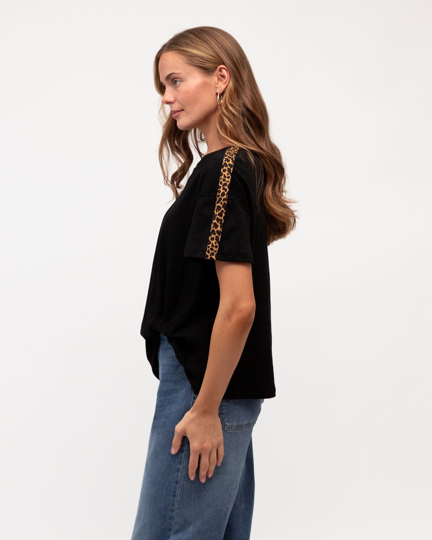 LEOPARD TRIM EASY TUCK