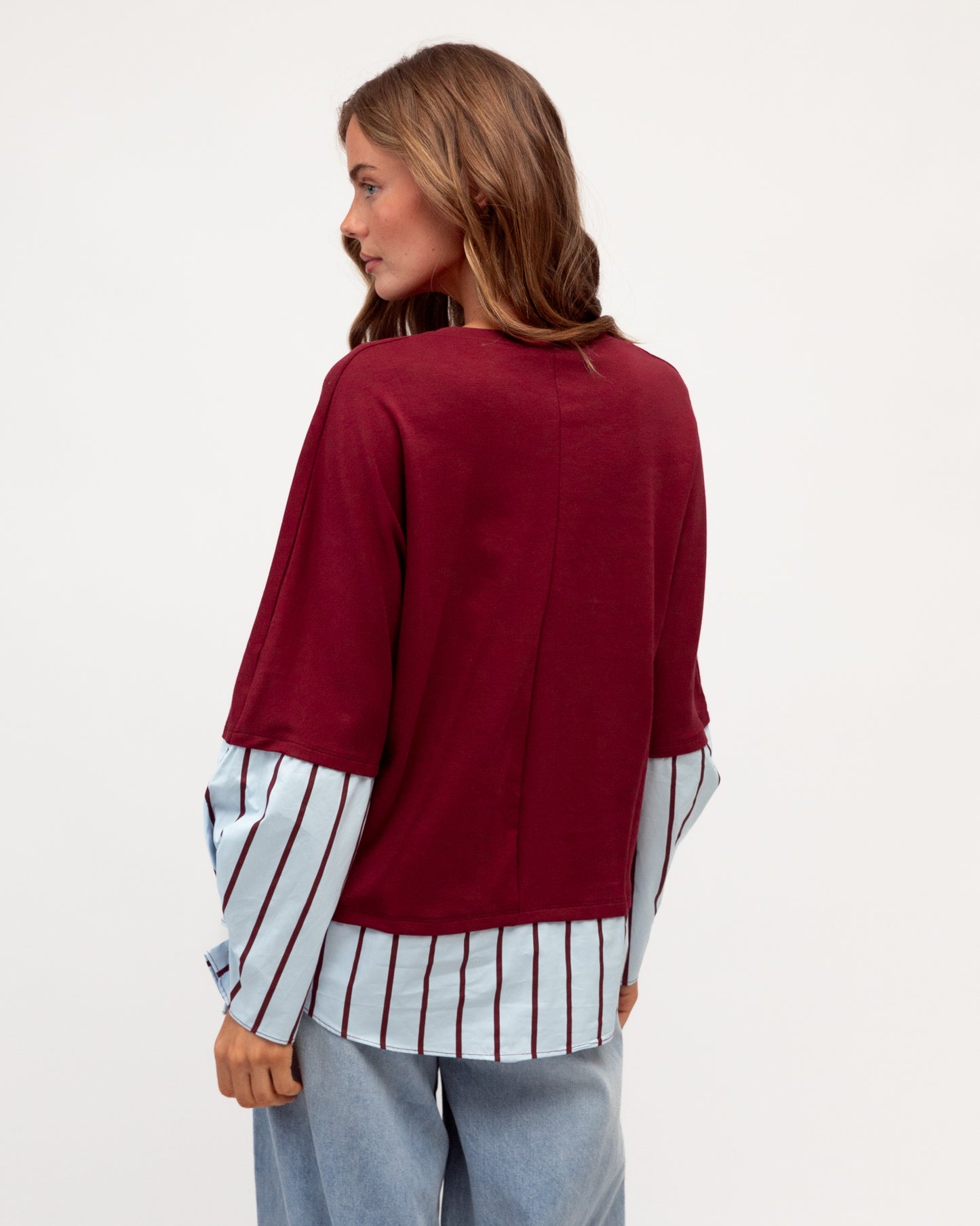 LAYERED TEE STRIPED SHIRT