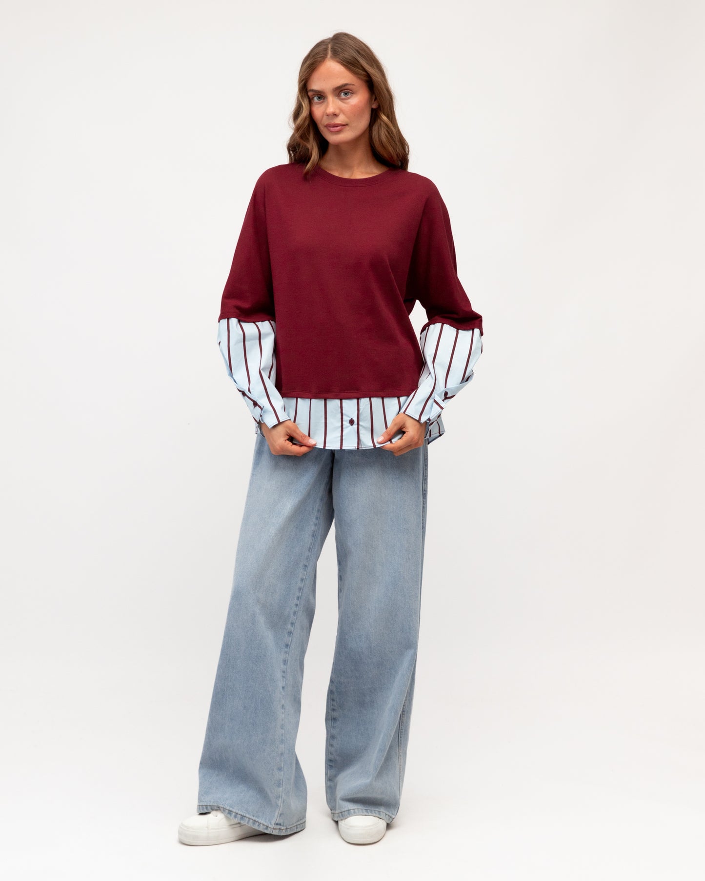 LAYERED TEE STRIPED SHIRT