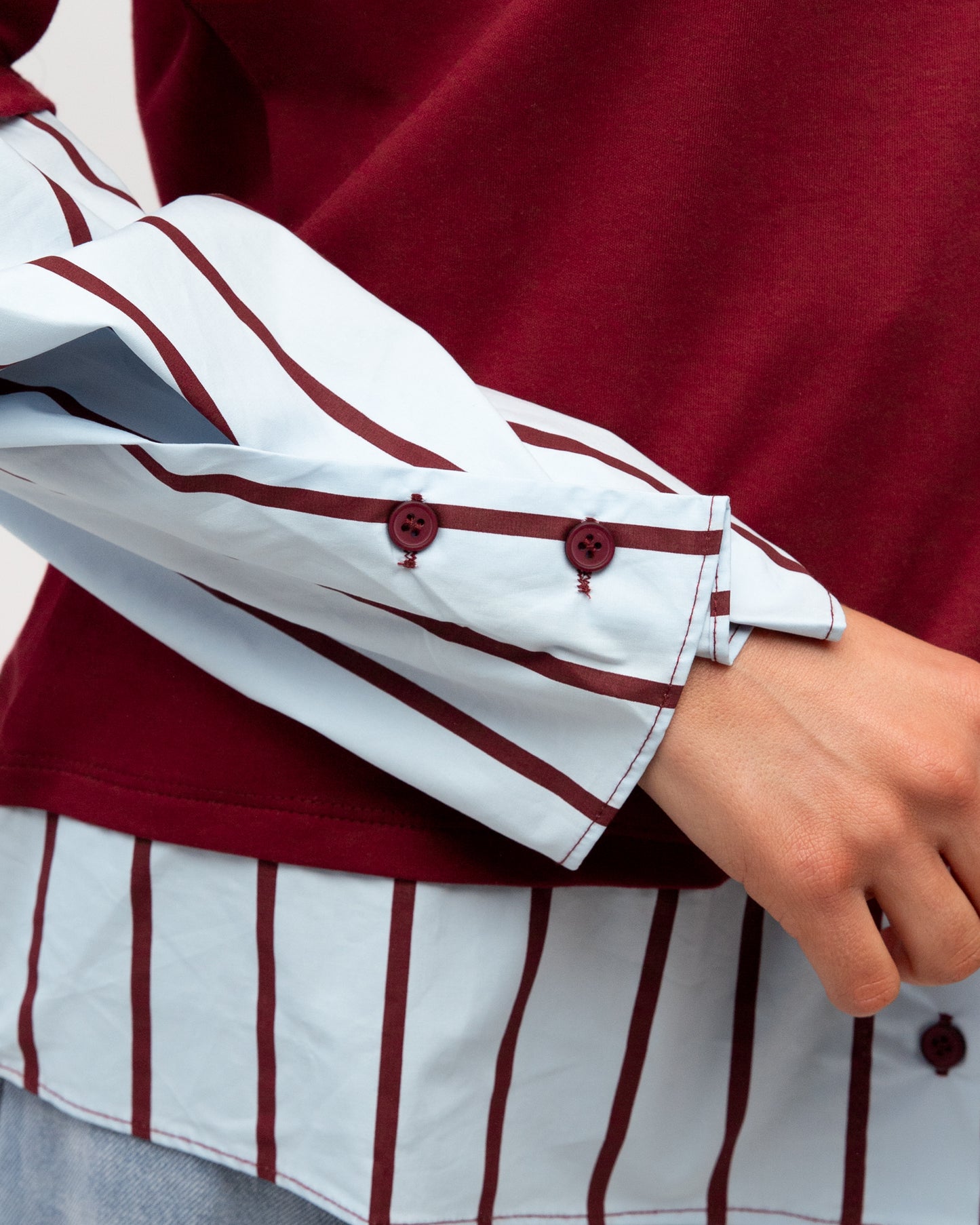 LAYERED TEE STRIPED SHIRT