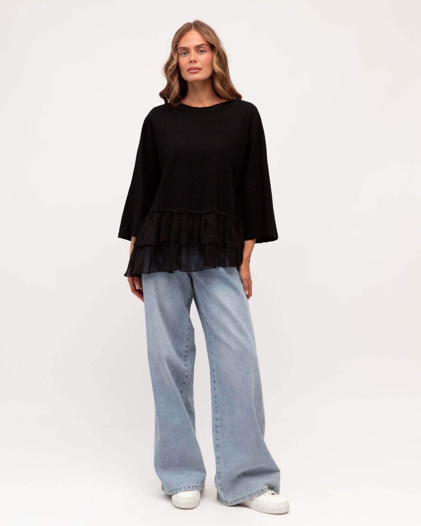 FRANCIS FRILLED HEM TEE