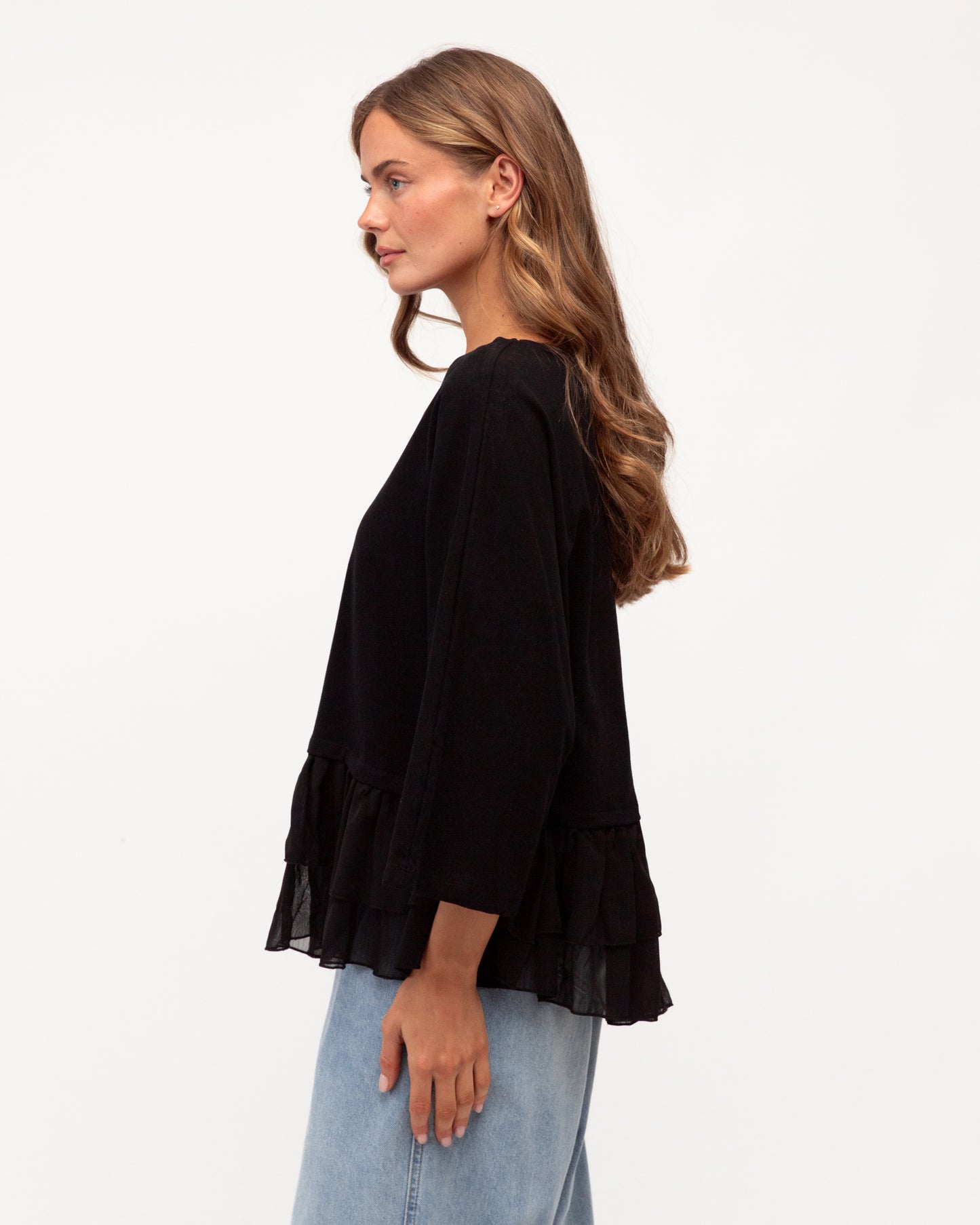 FRANCIS FRILLED HEM TEE