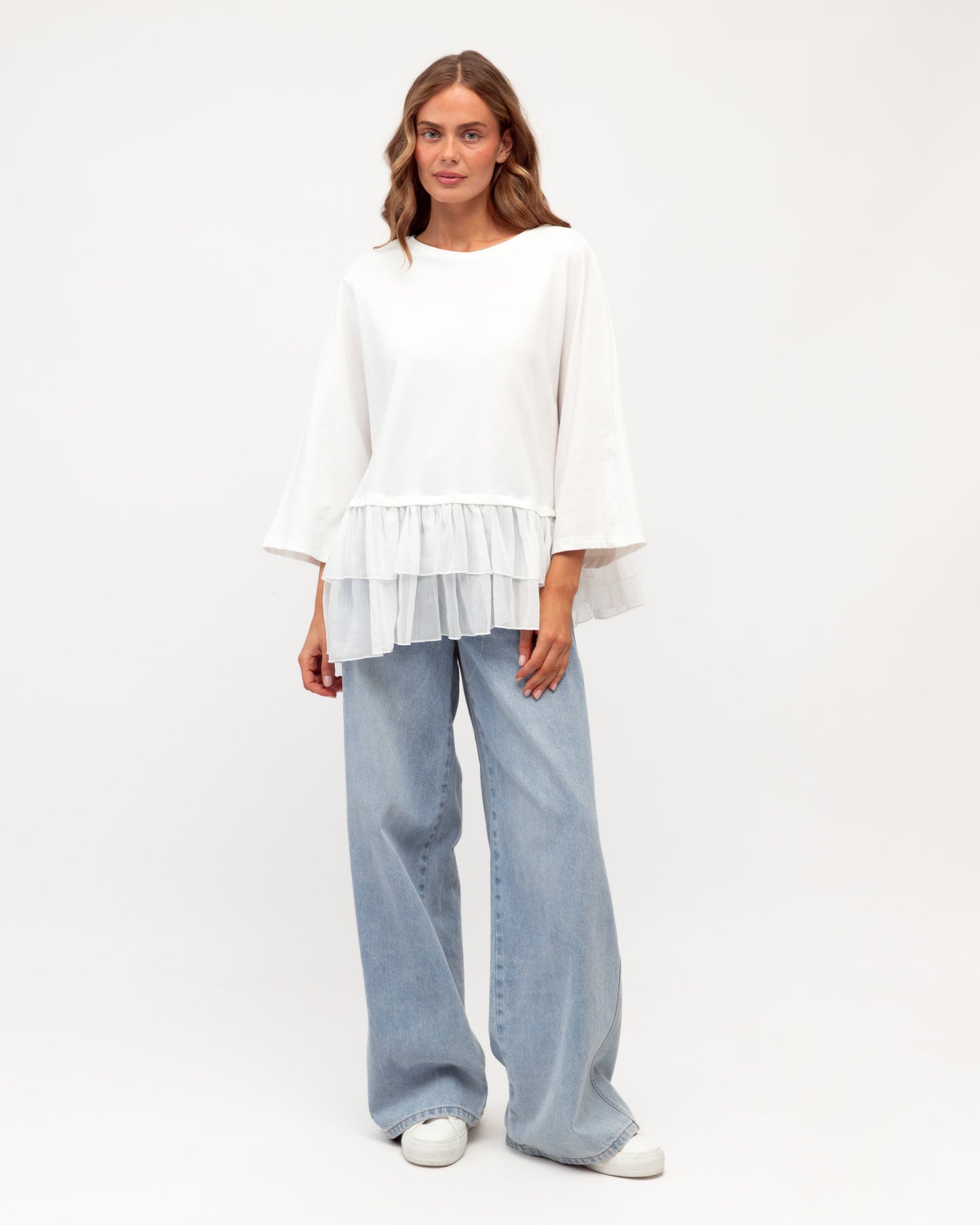 FRANCIS FRILLED HEM TEE