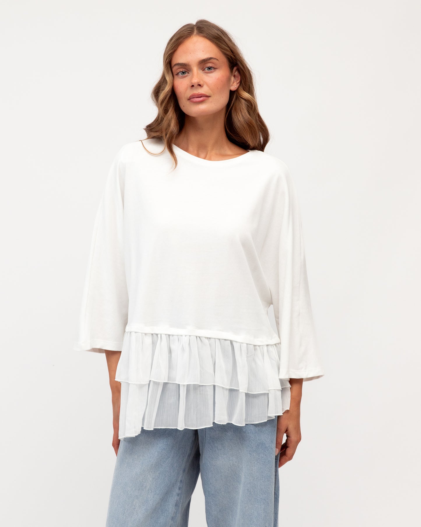 FRANCIS FRILLED HEM TEE