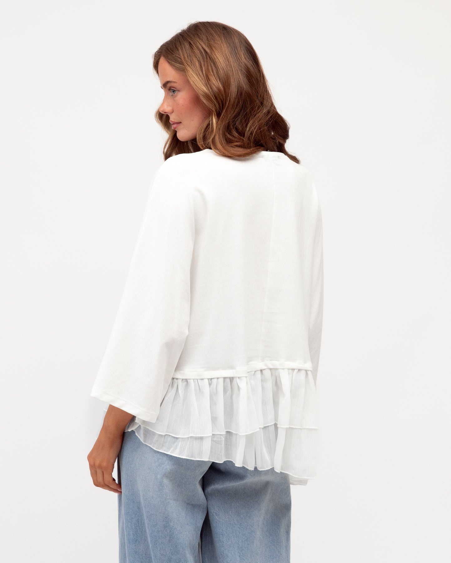 FRANCIS FRILLED HEM TEE