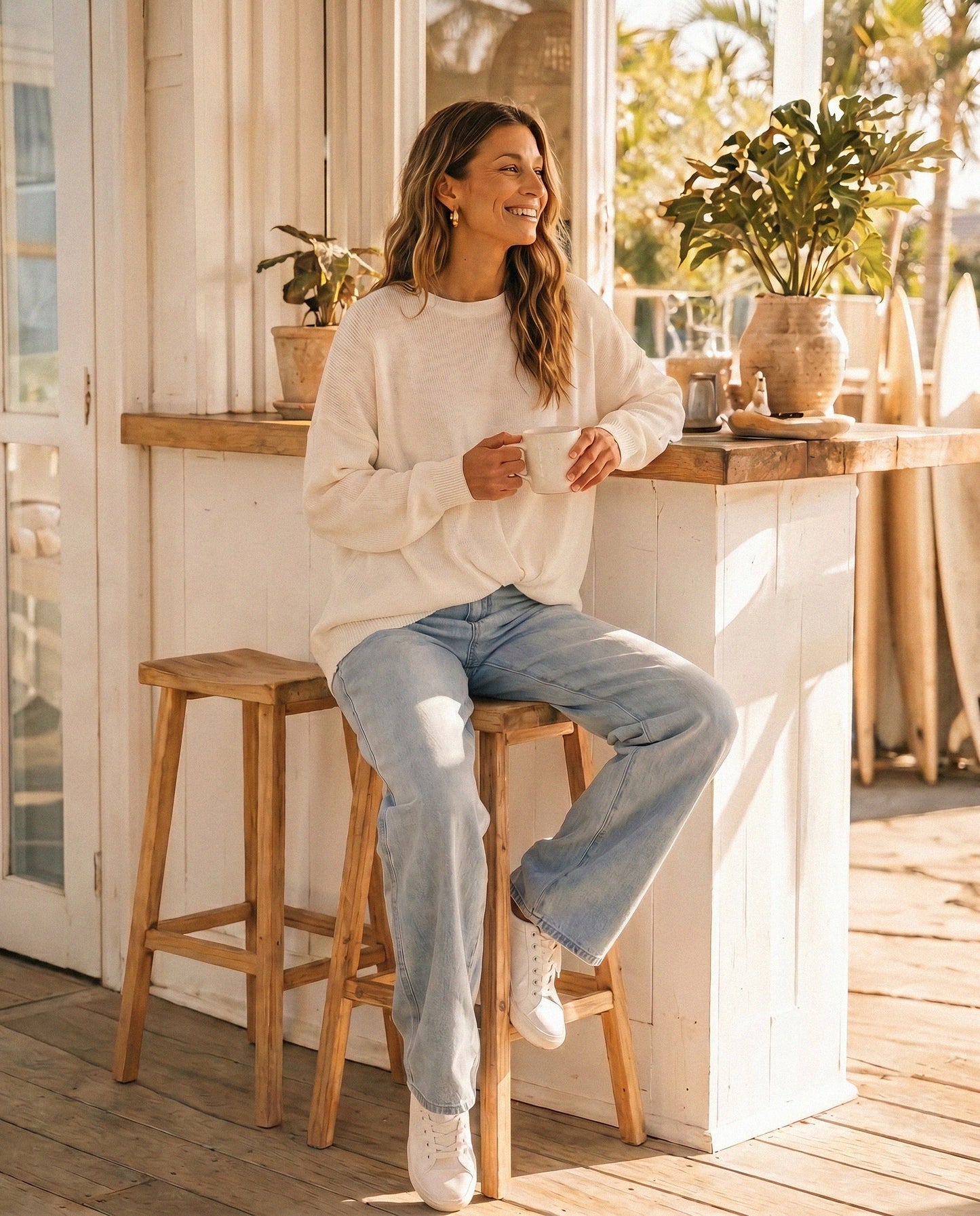 OVERSIZED TUCK FRONT KNIT
