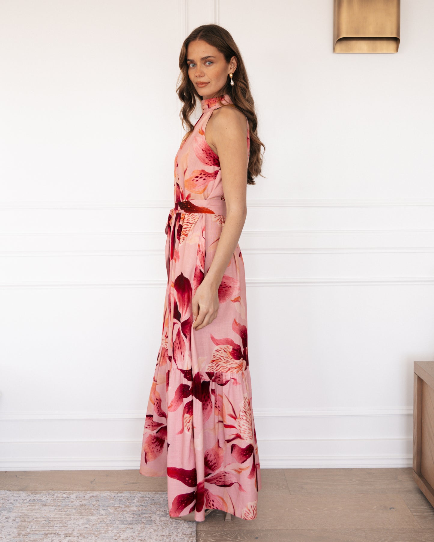 BLUSH LILY HALTER DRESS