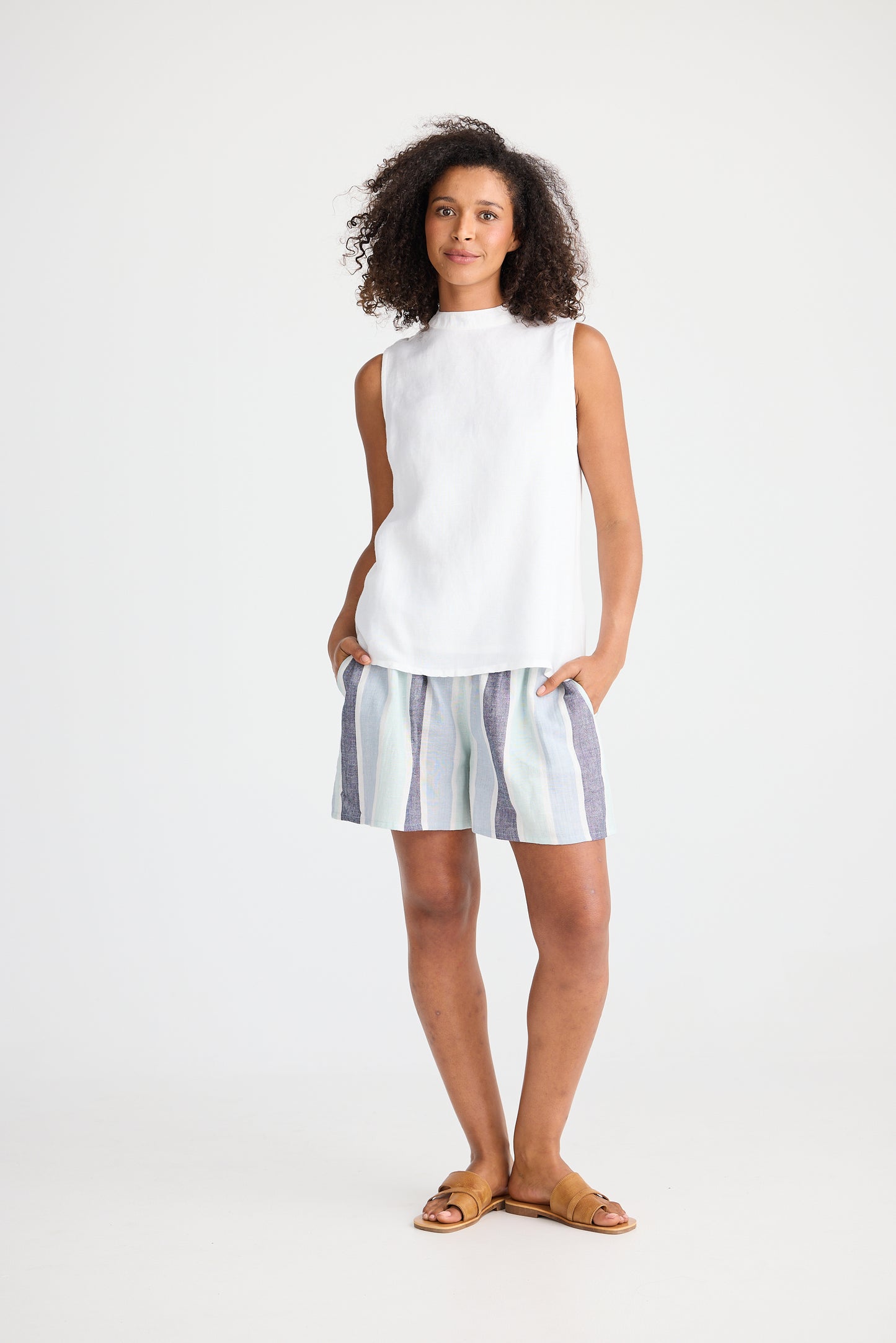 ADEL TOP LINEN BLEND