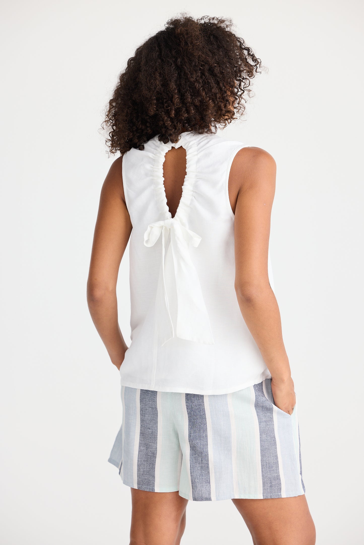 ADEL TOP LINEN BLEND
