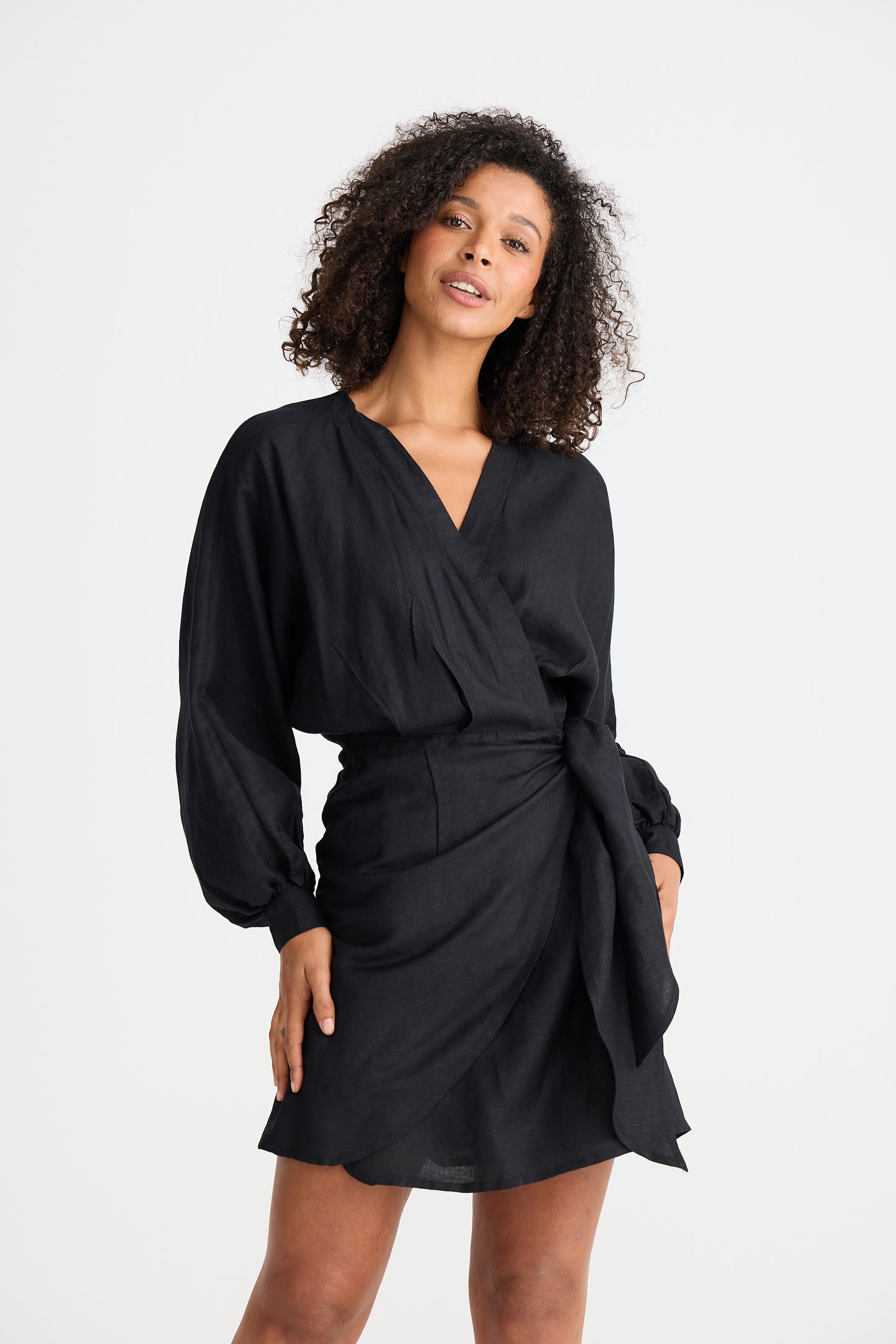 PORTO DRESS LINEN BLEND