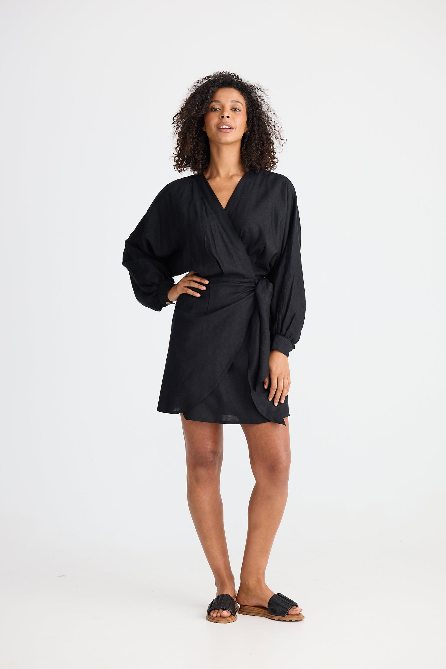 PORTO DRESS LINEN BLEND