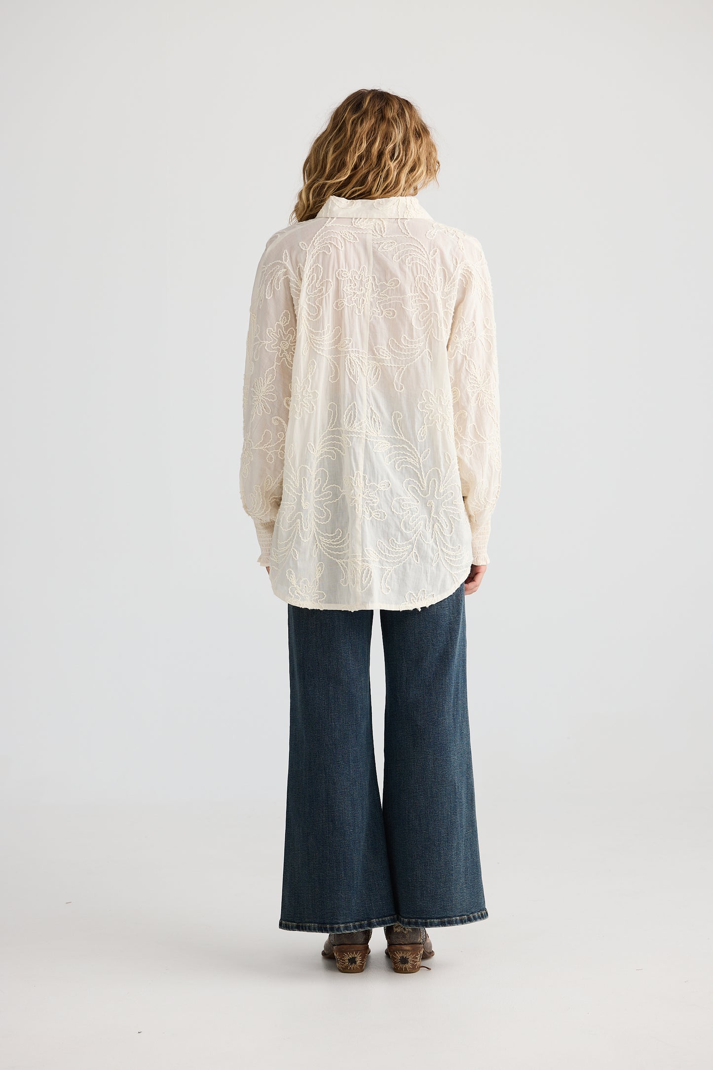 CANTILLY SHIRT NATURAL EMBROIDERY