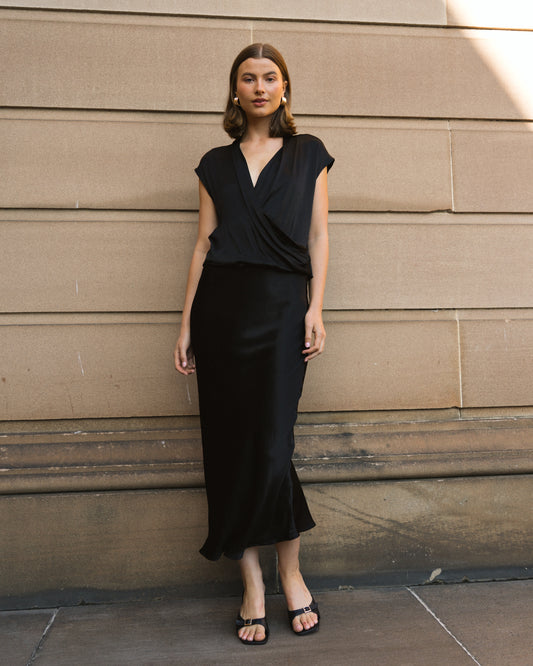 SATIN SKIRT