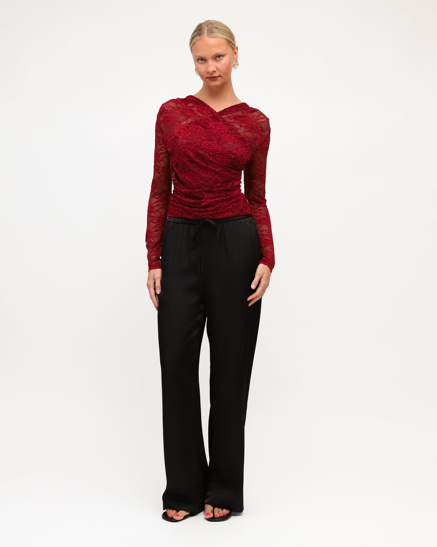 LACE WRAP TOP