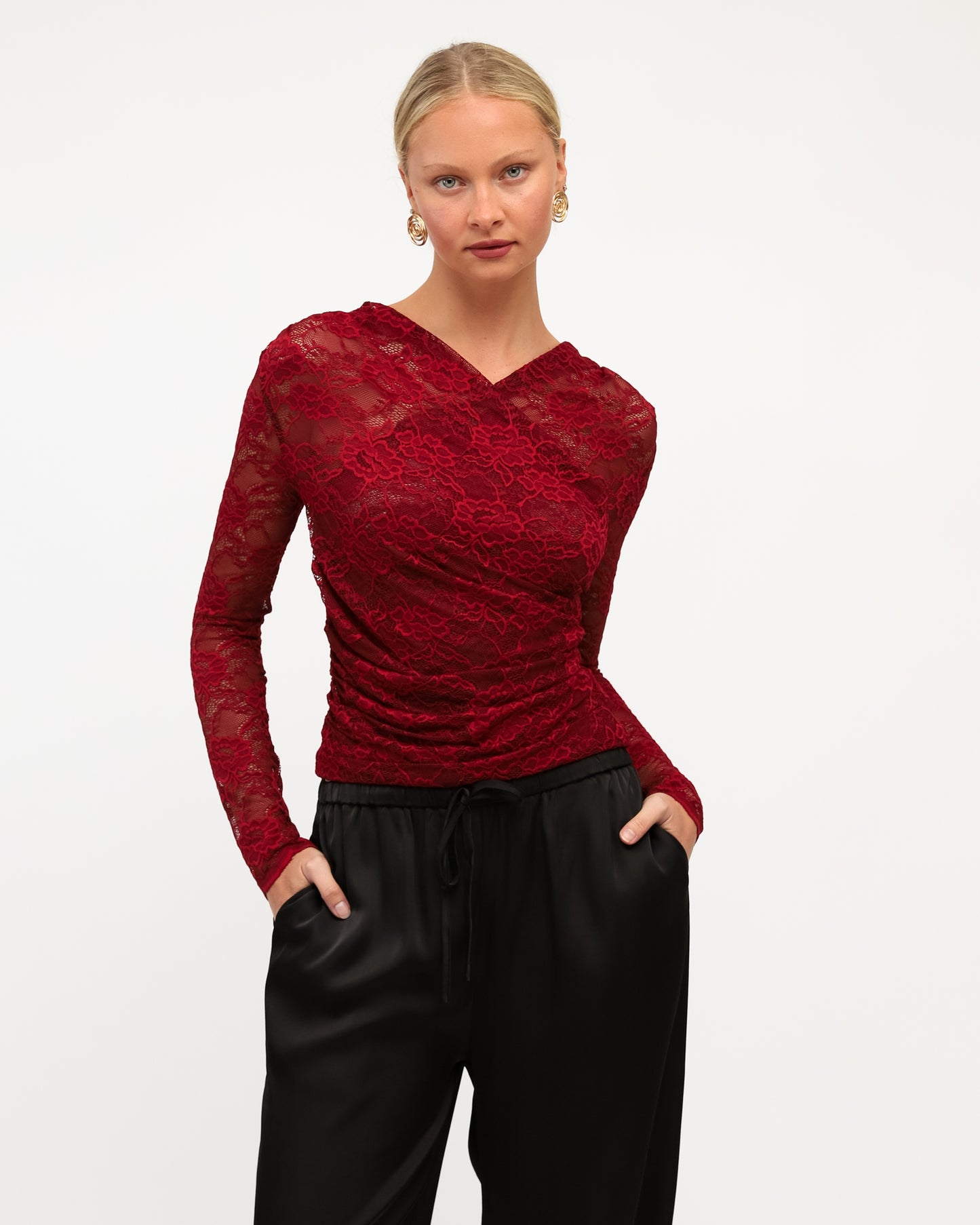 LACE WRAP TOP