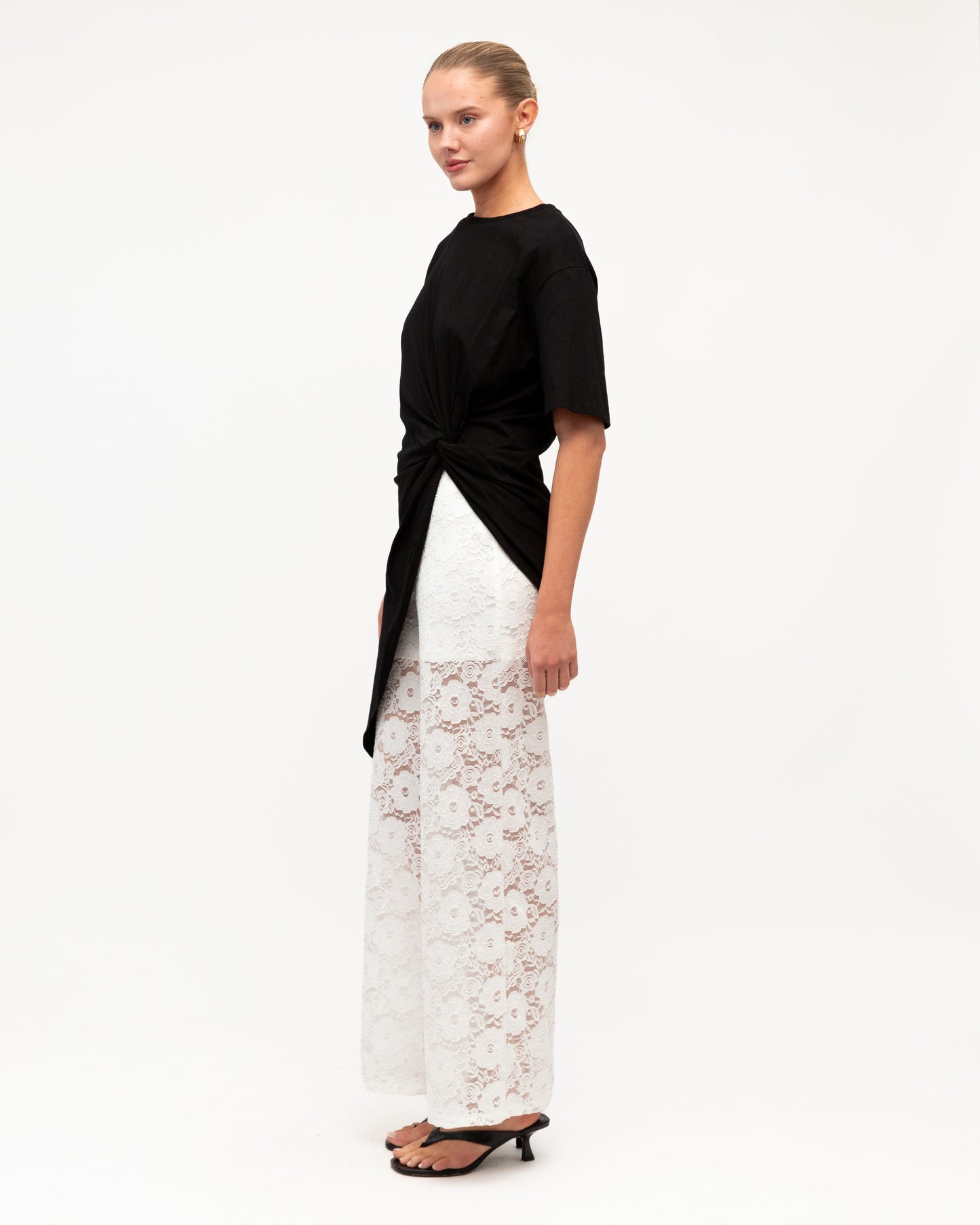 SHEER PEPLUM TOP