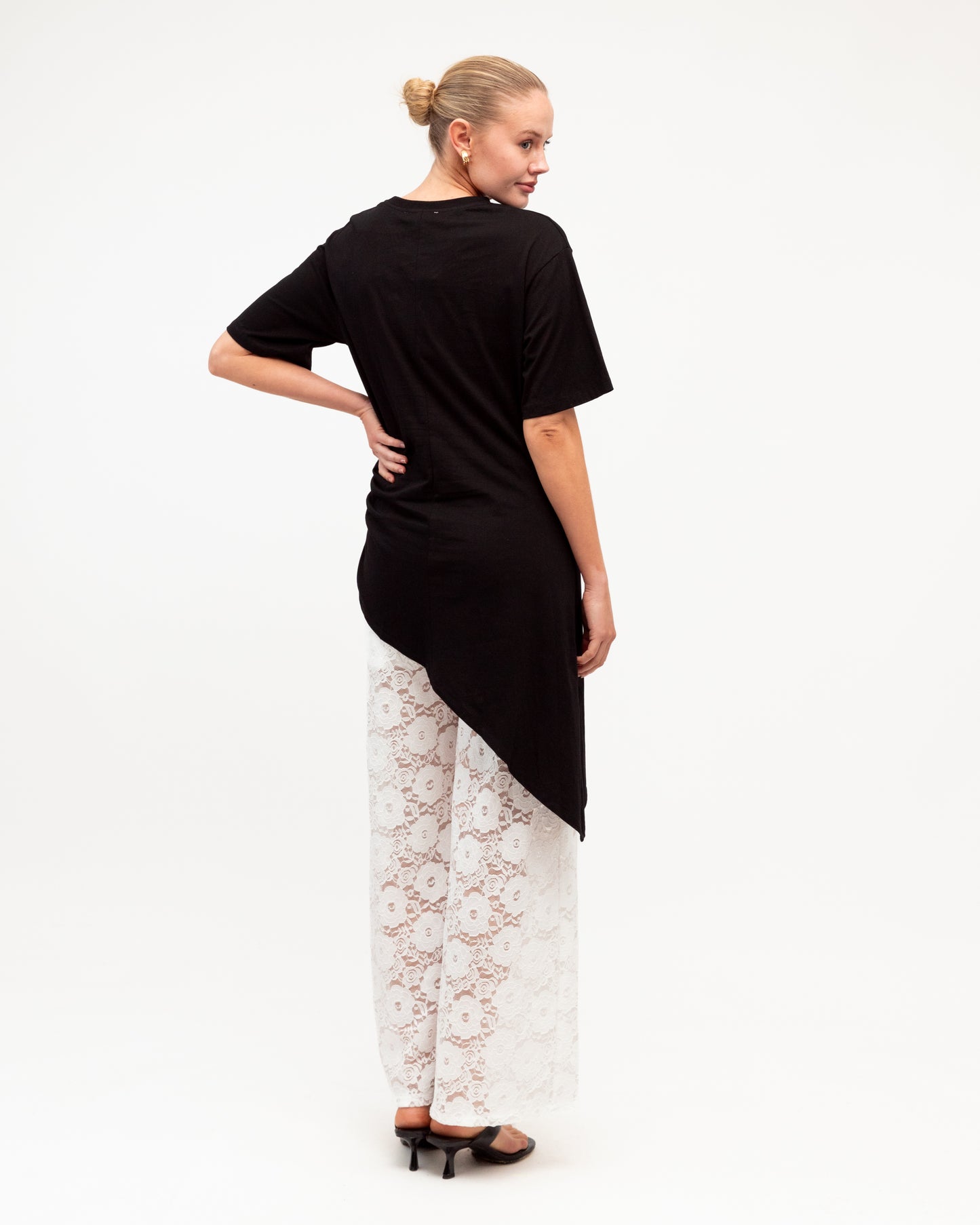 SHEER PEPLUM TOP
