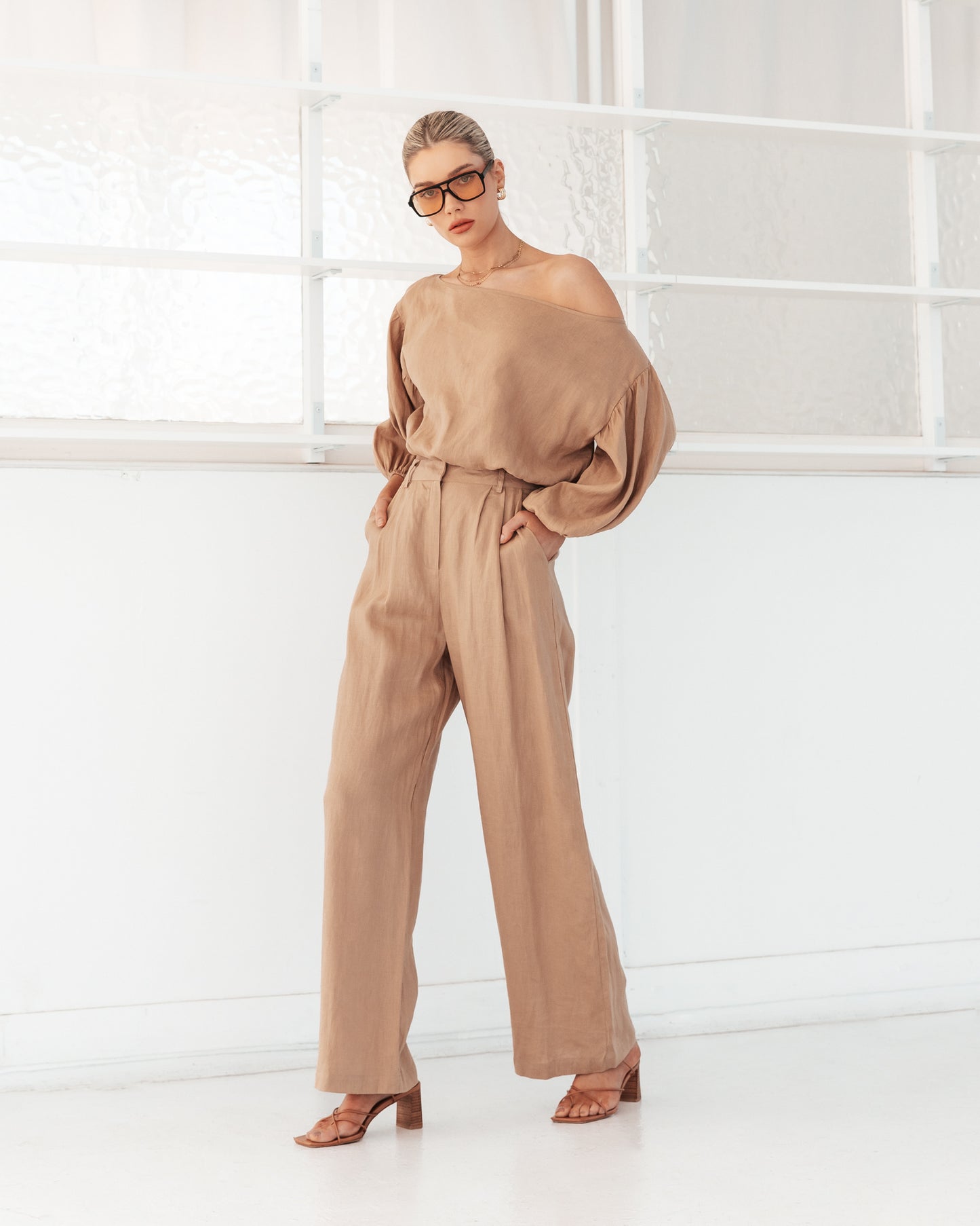 CHLOE 100% LINEN PANT