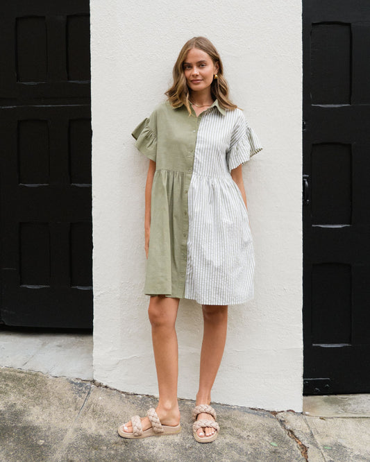 DIANNA GREEN STRIPE