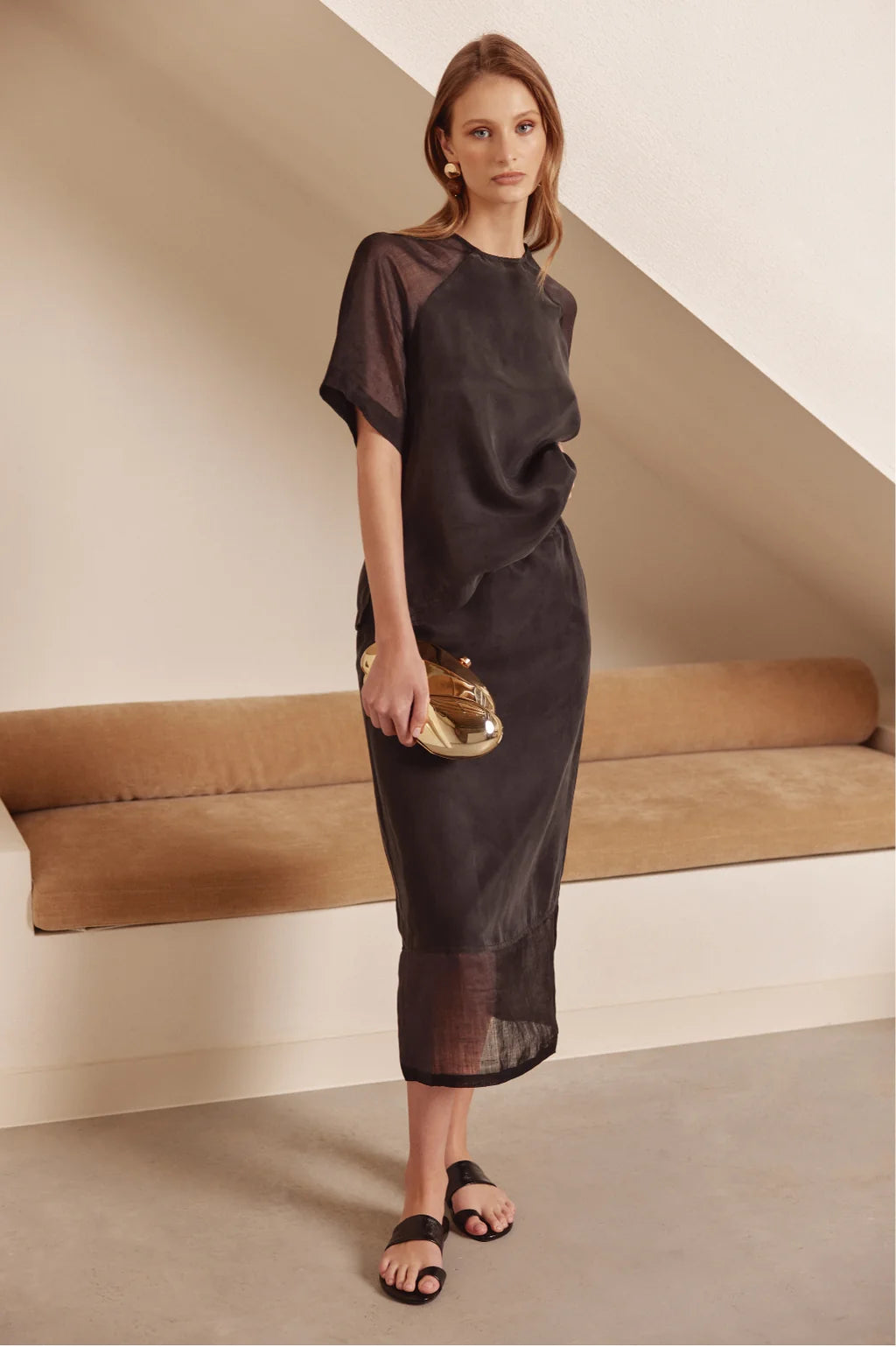 REECE STRAIGHT MIDI SKIRT