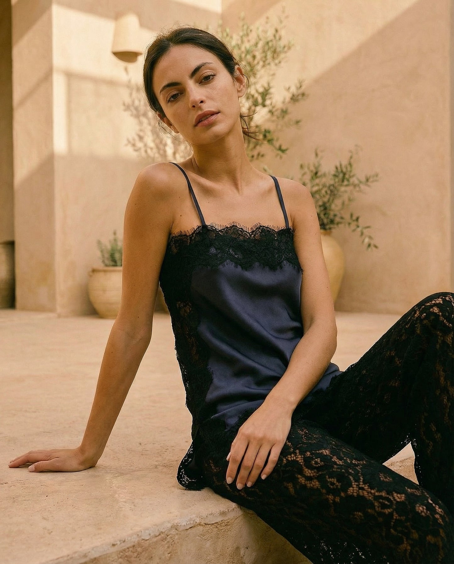 midnight satin singlet