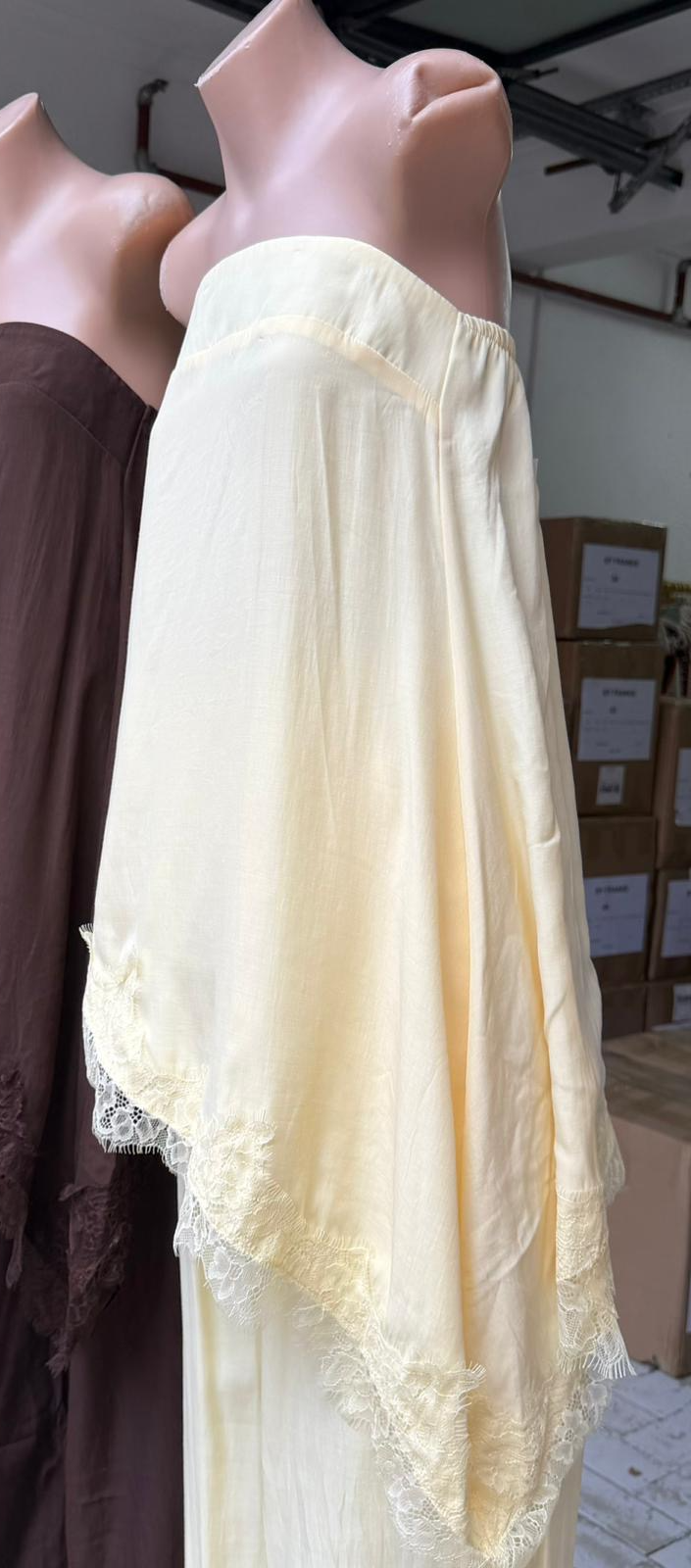 YELLOW STRAPLESS PANT SET