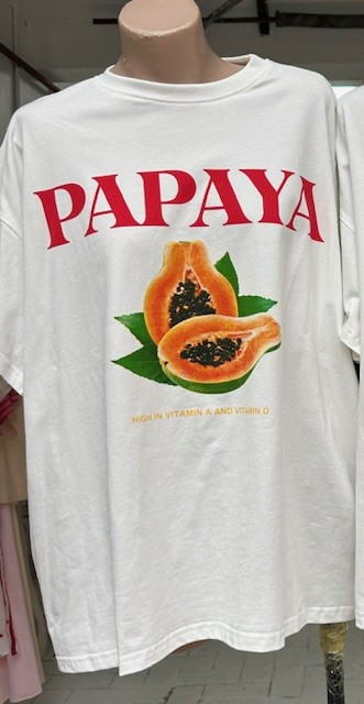 WHITE PAPAYA T SHIRT