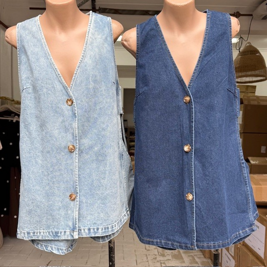 LIGHT BLUE DENIM SHORT SET