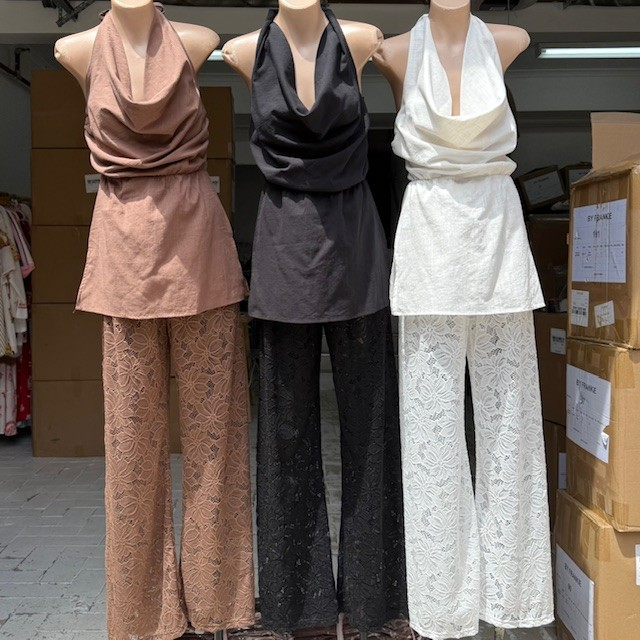 Chocolate Cowl Neck Set