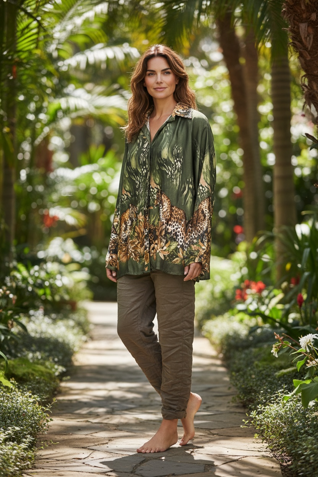 TIZIANA SILK TIGER SHIRT