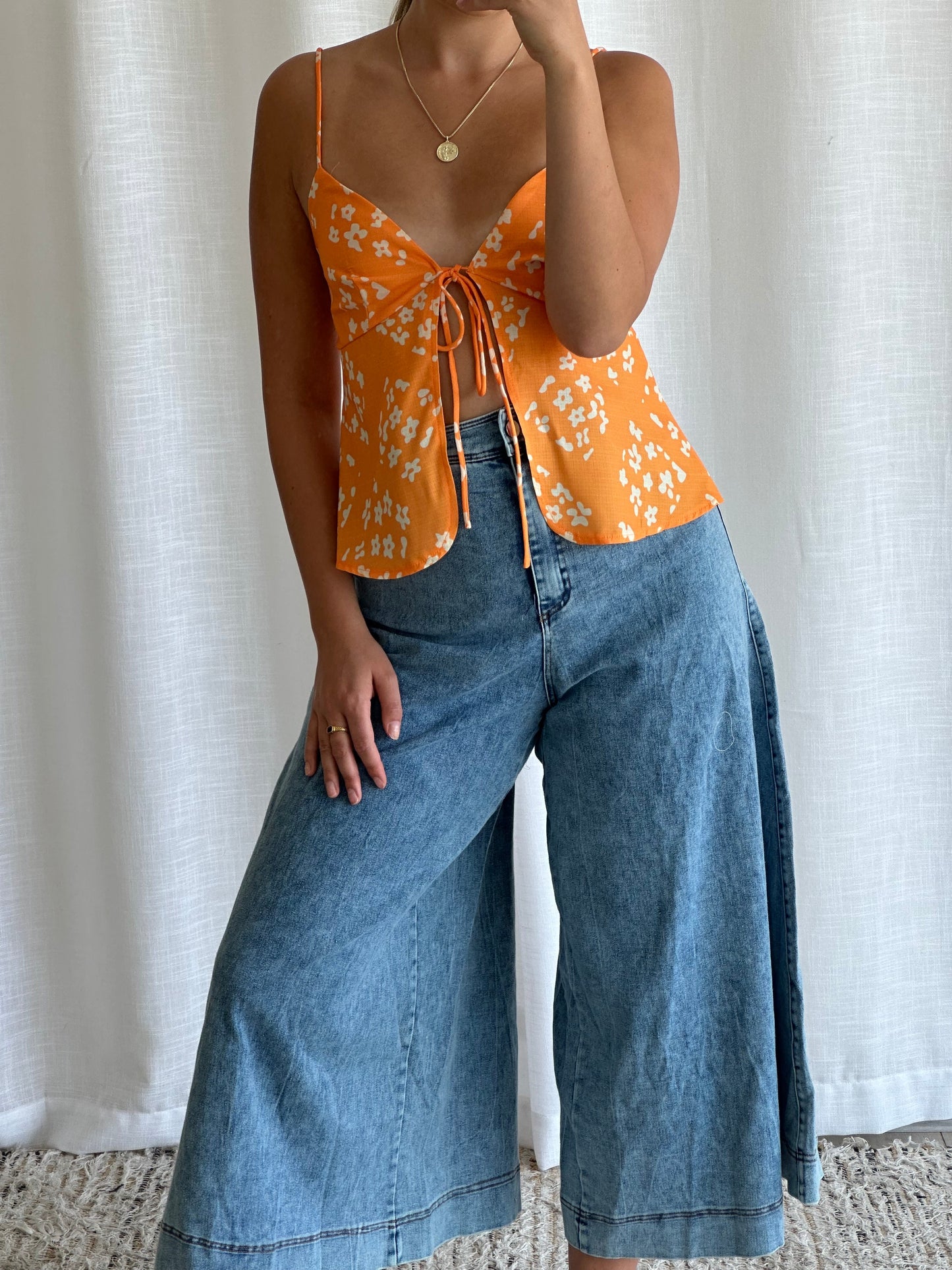 DENIM WIDE LEG PANT