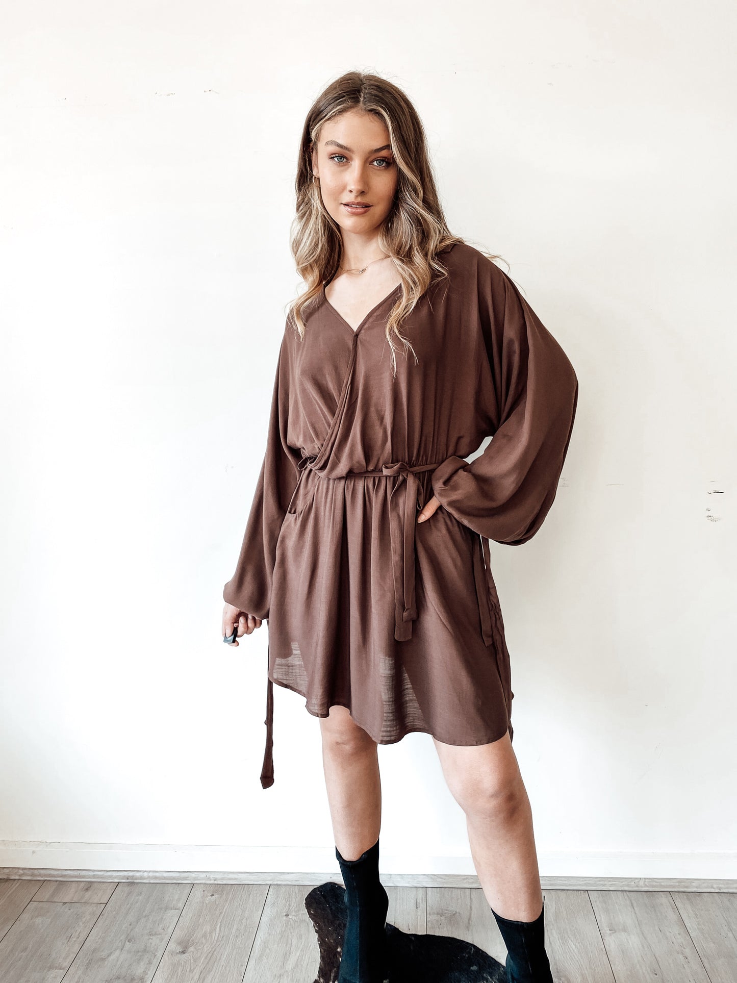 INTI LOUNGE DRESS - CHOCOLATE