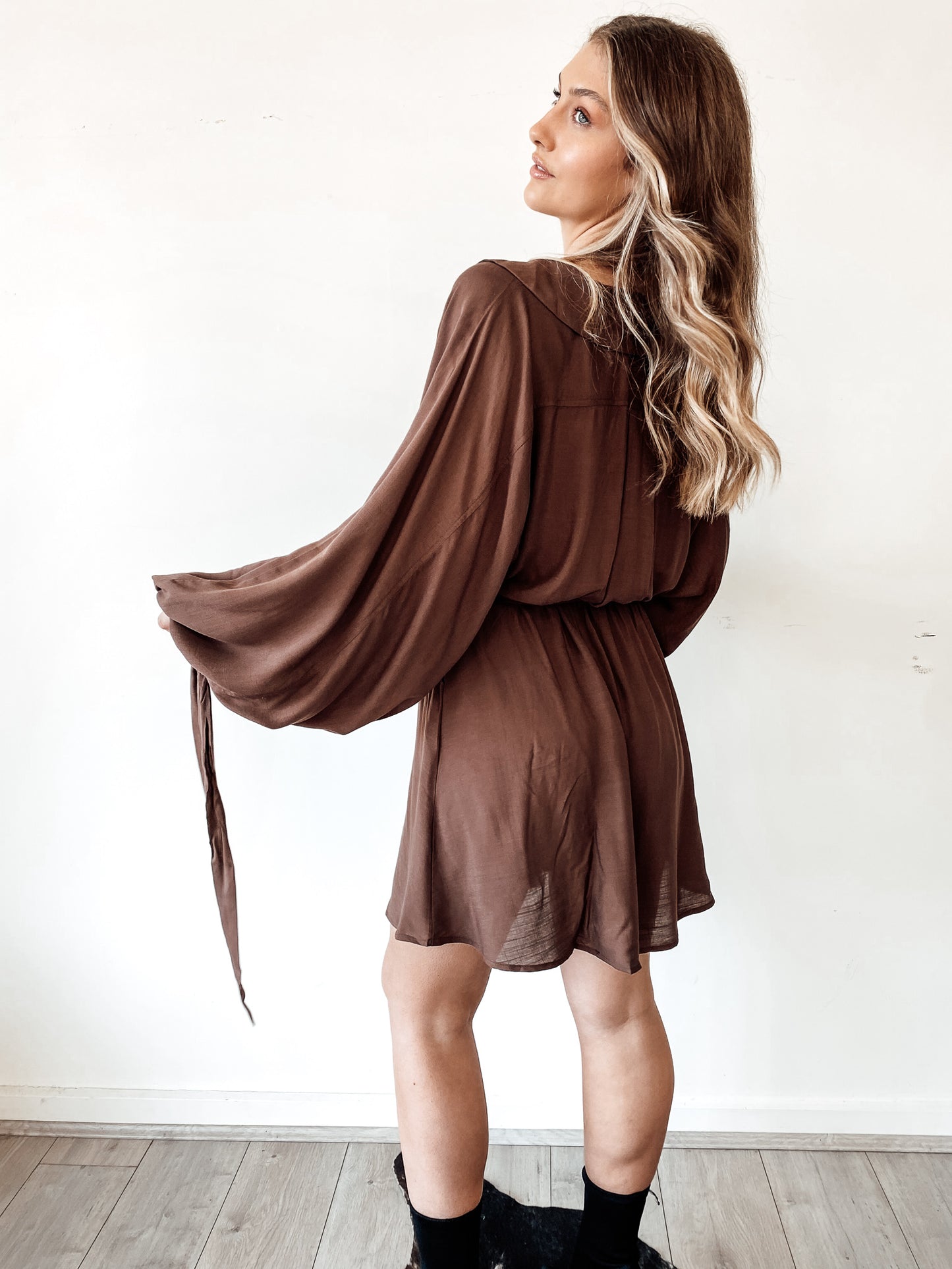 INTI LOUNGE DRESS - CHOCOLATE