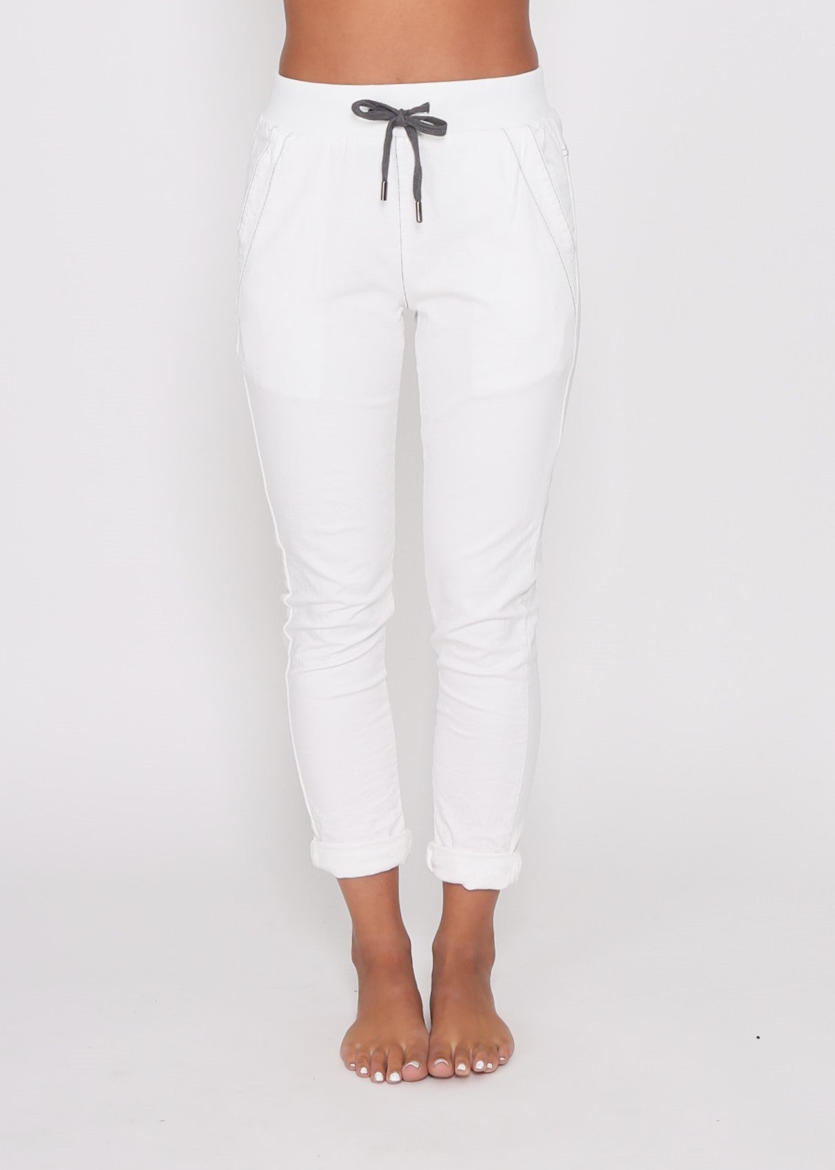 RILEY CRINKLE JOGGER - WHITE