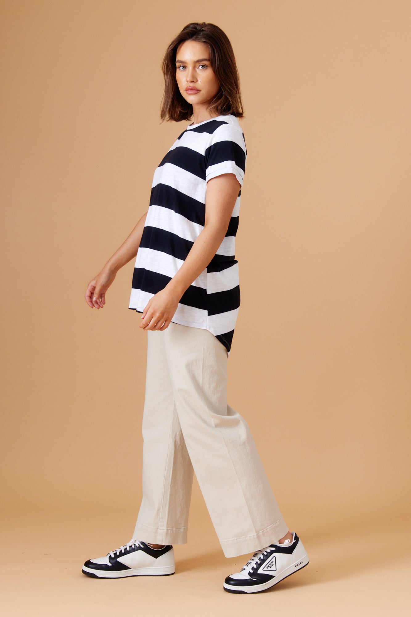 STRIPE  CUFF TEE