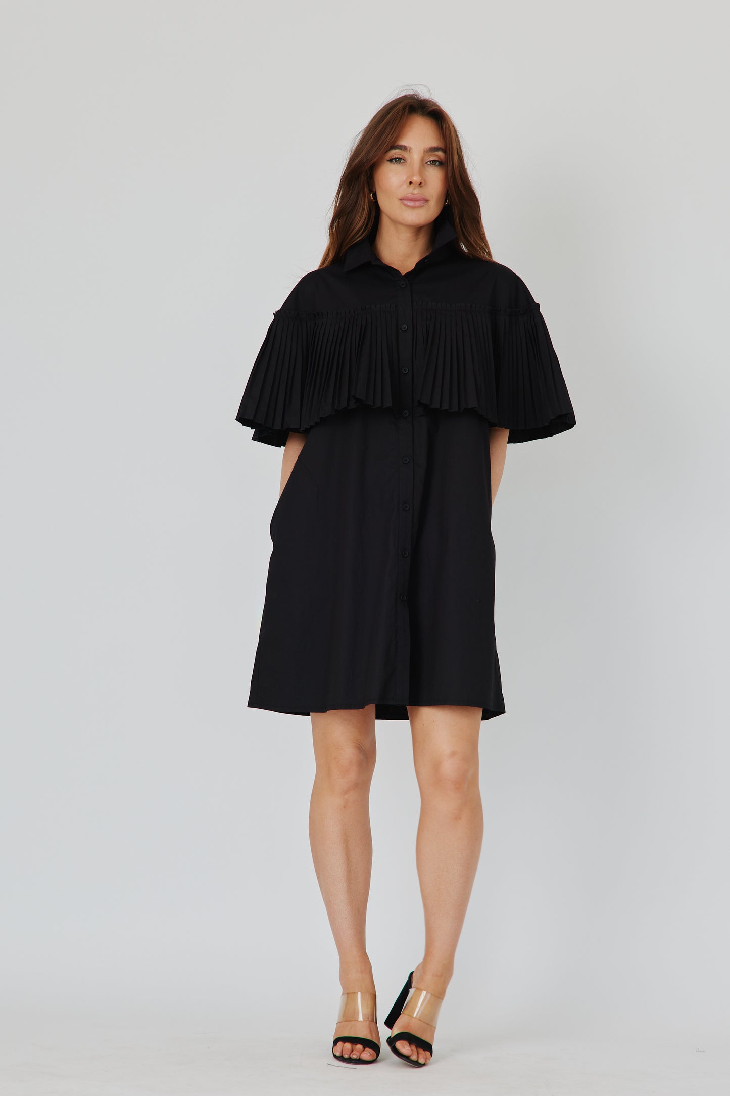 POCKET PLEAT DRESS