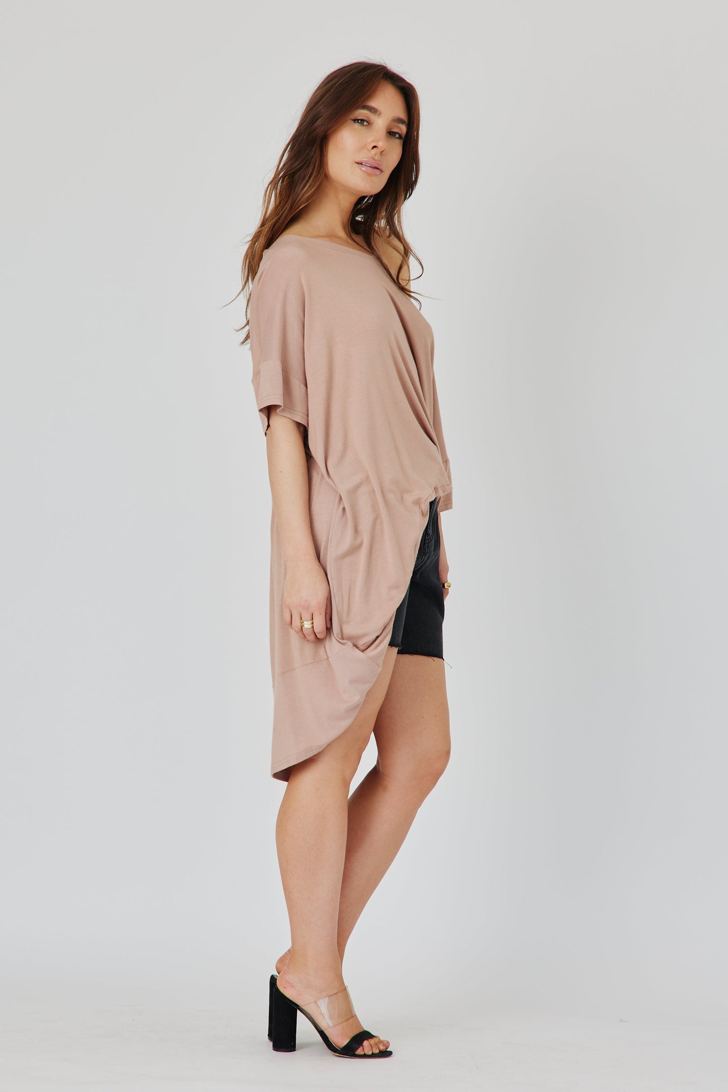 CURVED HEM TOP - PLAIN