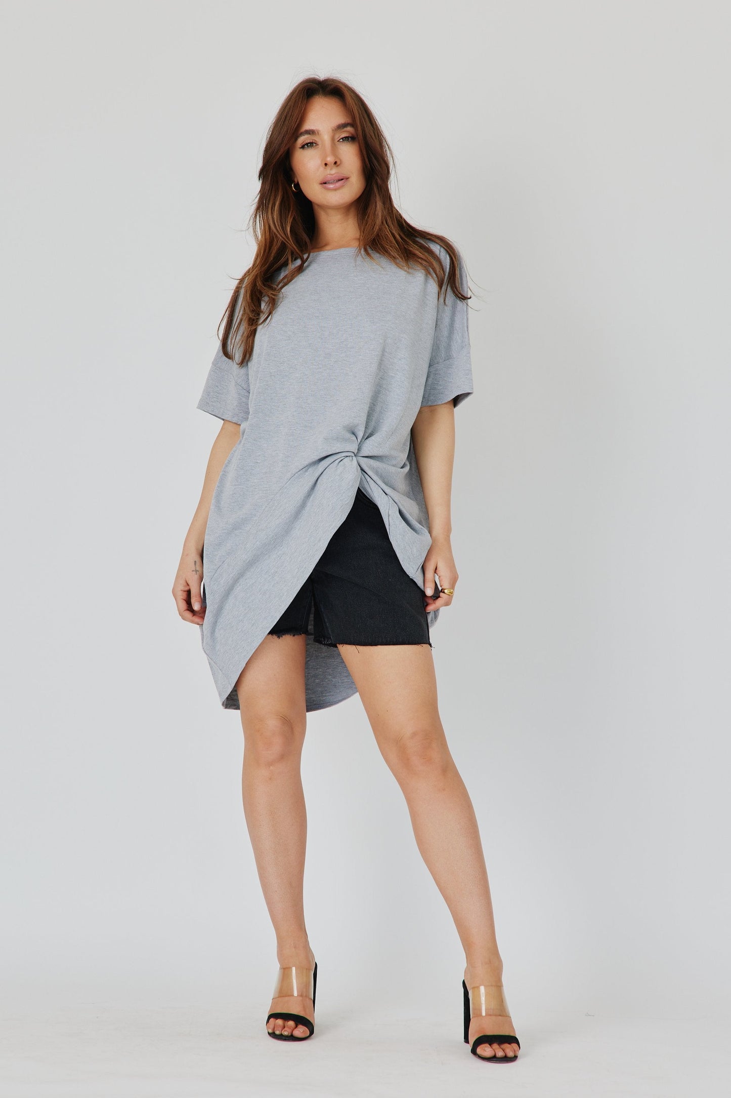 CURVED HEM TOP - PLAIN