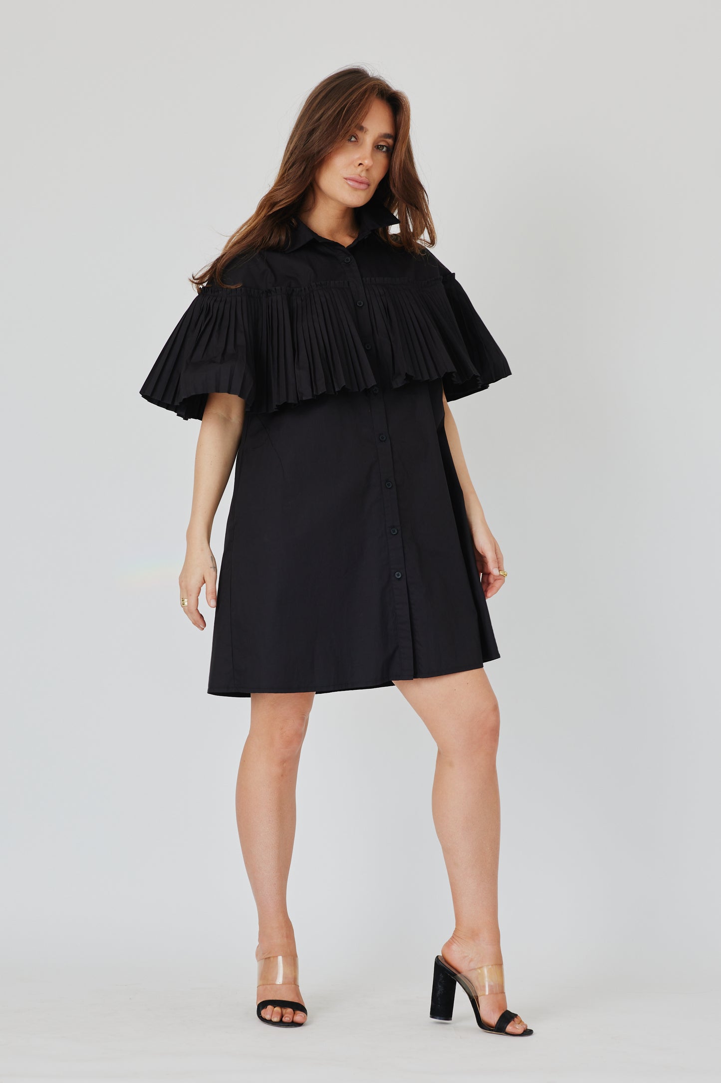 POCKET PLEAT DRESS