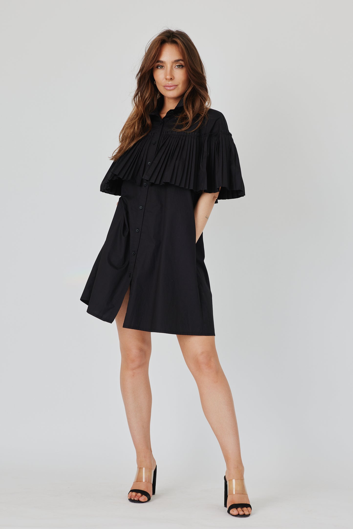 POCKET PLEAT DRESS